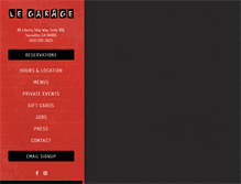 Tablet Screenshot of legaragebistrosausalito.com